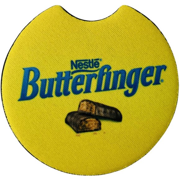 Car Coasters Butterfinger Nestle Chocolate Candy Bar Snack Set of 2 Neoprene - Picture 3 of 9